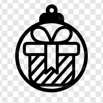 Intra απο ξύλο plywood 3mm-4mm πάχος – Στρογγυλό Χριστουγεννιάτικο Στολίδι με Δώρο Δίασταση 20x20 cm INTRAFABR-107908048 - Image 2