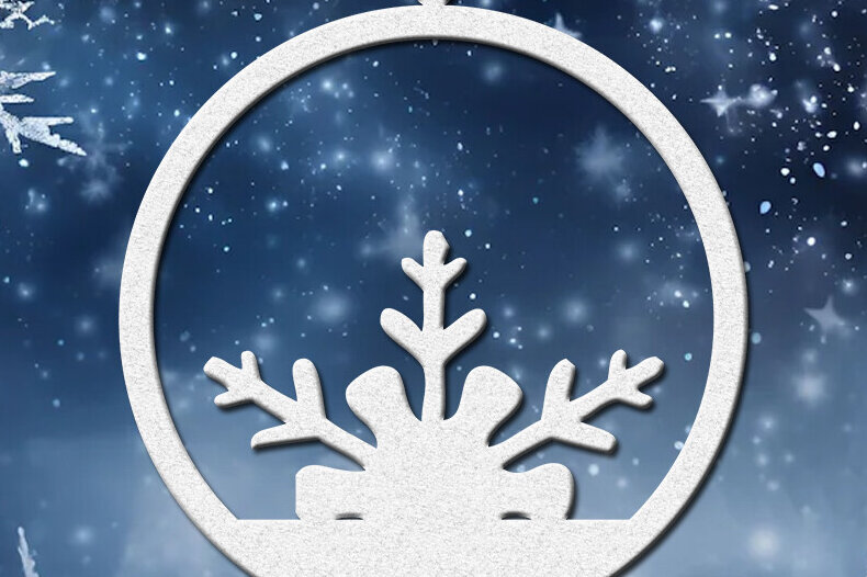 Intra απο ξύλο plywood 3mm-4mm πάχος – Στρογγυλά Χριστουγεννιάτικα Στολίδια Δίασταση  20x20 cm INTRAFABR-86061343