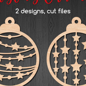 Intra απο ξύλο plywood 3mm-4mm πάχος – Στρογγυλά Χριστουγεννιάτικα Στολίδια Δίασταση  20x20 cm INTRAFABR-110345999 - Image 1