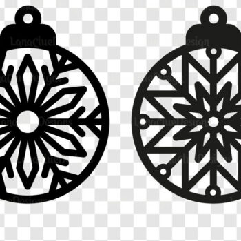 Intra απο ξύλο plywood 3mm-4mm πάχος – Στρογγυλά χριστουγεννιάτικα στολίδια με νιφάδα χιονιού Δίασταση  20x20 cm INTRAFABR-110609622 - Image 2