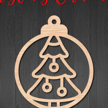 Intra απο ξύλο plywood 3mm-4mm πάχος – Στρογγυλό στολίδι Χριστουγεννιάτικου Δέντρου Δίασταση  20x20 cm INTRAFABR-107994759 - Image 1