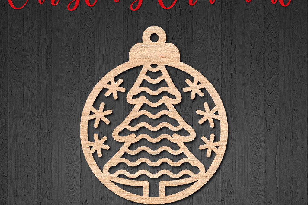 Intra απο ξύλο plywood 3mm-4mm πάχος – Στρογγυλό στολίδι Χριστουγεννιάτικου Δέντρου Δίασταση  20x20 cm INTRAFABR-107907964