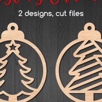 Intra απο ξύλο plywood 3mm-4mm πάχος – Στρογγυλά στολίδια Χριστουγεννιάτικου Δέντρου Δίασταση  20x20 cm INTRAFABR-107774162 - Image 1