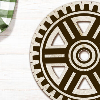 Intra απο ξύλο plywood 3mm-4mm πάχος – Στρογγυλό σουβέρ Μονοστρωμένο πρότυπο Δίασταση  20x20 cm INTRAFABR-102277177 - Image 2