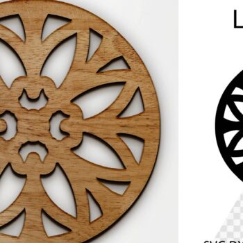 Intra απο ξύλο plywood 3mm-4mm πάχος – Στρογγυλό Coaster Coaster Cut Laser. Δίασταση  20x20 cm INTRAFABR-115439418 - Image 1