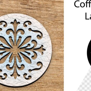 Intra απο ξύλο plywood 3mm-4mm πάχος – Στρογγυλό Coaster Coaster Cut Laser Δίασταση  20x20 cm INTRAFABR-115442762 - Image 1