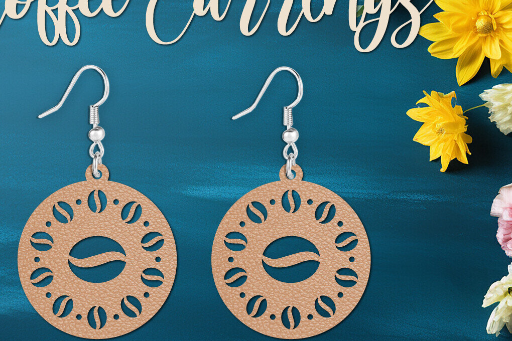 Intra απο ξύλο plywood 3mm-4mm πάχος – Στρογγυλό Σκουλαρίκι καφέ Δίασταση  5x5 cm INTRAFABR-104139930