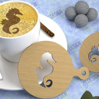 Intra απο ξύλο plywood 3mm-4mm πάχος – Στρογγυλή δέσμη με στένσιλ καφέ|Coffee Lover Δίασταση 20x20 cm INTRAFABR-107827653 - Image 2