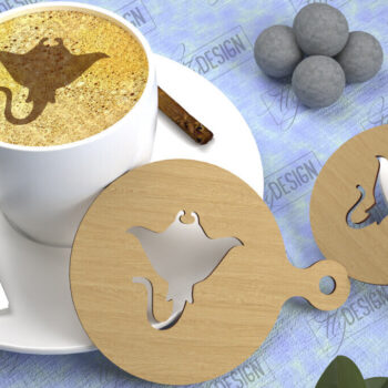 Intra απο ξύλο plywood 3mm-4mm πάχος – Στρογγυλή δέσμη με στένσιλ καφέ|Coffee Lover Δίασταση 20x20 cm INTRAFABR-107827653 - Image 3