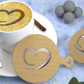 Intra απο ξύλο plywood 3mm-4mm πάχος – Στρογγυλή δέσμη με στένσιλ καφέ|Coffee Lover Δίασταση 20x20 cm INTRAFABR-107827653 - Image 6