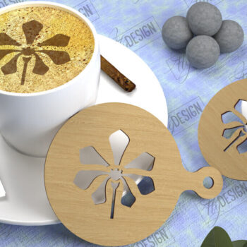 Intra απο ξύλο plywood 3mm-4mm πάχος – Στρογγυλή δέσμη με στένσιλ καφέ|Coffee Lover Δίασταση 20x20 cm INTRAFABR-107827653 - Image 7