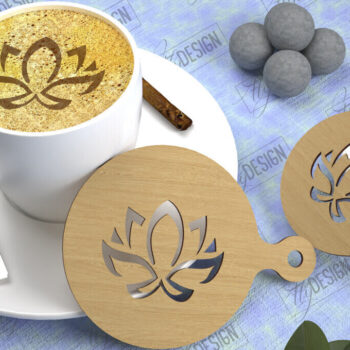 Intra απο ξύλο plywood 3mm-4mm πάχος – Στρογγυλή δέσμη με στένσιλ καφέ|Coffee Lover Δίασταση 20x20 cm INTRAFABR-107827653 - Image 8