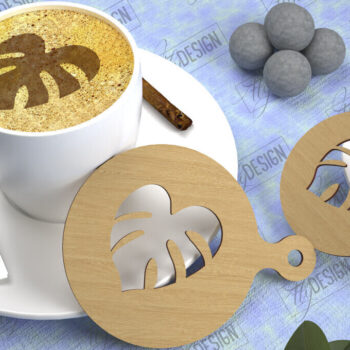 Intra απο ξύλο plywood 3mm-4mm πάχος – Στρογγυλή δέσμη με στένσιλ καφέ|Coffee Lover Δίασταση 20x20 cm INTRAFABR-107827653 - Image 9