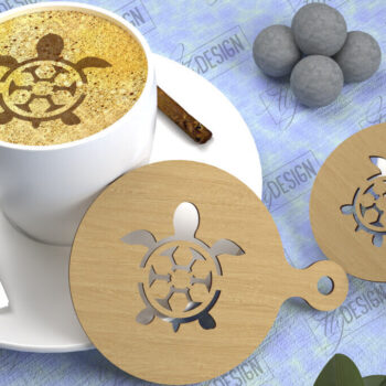 Intra απο ξύλο plywood 3mm-4mm πάχος – Στρογγυλή δέσμη με στένσιλ καφέ|Coffee Lover Δίασταση 20x20 cm INTRAFABR-107827653 - Image 11