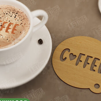 Intra απο ξύλο plywood 3mm-4mm πάχος – Στρογγυλό στένσιλ καφέ | Καφές Δίασταση 20x20 cm INTRAFABR-107517788 - Image 1