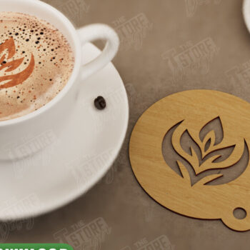 Intra απο ξύλο plywood 3mm-4mm πάχος – Στρογγυλή δέσμη με στένσιλ καφέ | Αρχεία CNC Δίασταση 20x20 cm INTRAFABR-107517637 - Image 3