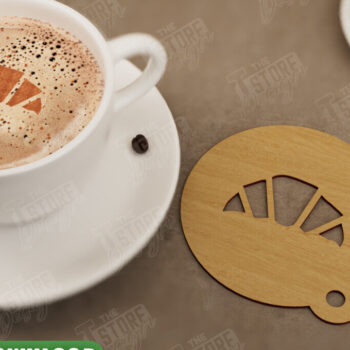 Intra απο ξύλο plywood 3mm-4mm πάχος – Στρογγυλή δέσμη με στένσιλ καφέ | Αρχεία CNC Δίασταση 20x20 cm INTRAFABR-107517637 - Image 4