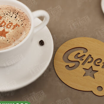 Intra απο ξύλο plywood 3mm-4mm πάχος – Στρογγυλή δέσμη με στένσιλ καφέ | Αρχεία CNC Δίασταση 20x20 cm INTRAFABR-107517637 - Image 8