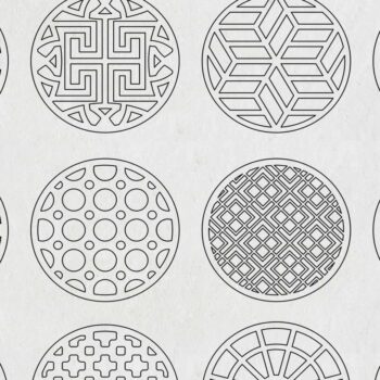 Intra απο ξύλο plywood 3mm-4mm πάχος – Σχέδια Laser Bundle Cut Round Coster Δίασταση  20x20 cm INTRAFABR-39075646 - Image 1