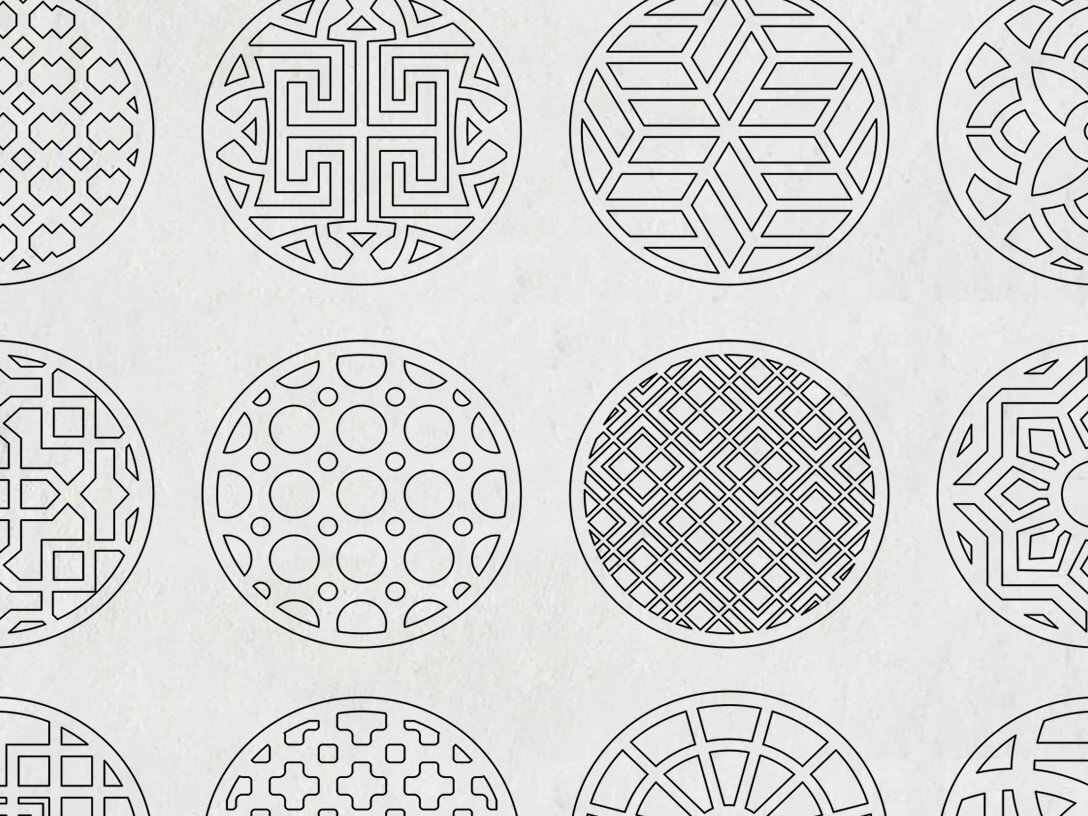 Intra απο ξύλο plywood 3mm-4mm πάχος – Σχέδια Laser Bundle Cut Round Coster Δίασταση  20x20 cm INTRAFABR-39075646