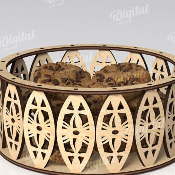 Intra απο ξύλο plywood 3mm-4mm πάχος – Στρογγυλά διακοσμητικά κουτιά Δέσμη κοπής με λέιζερ Δίασταση  20x20 cm INTRAFABR-111426216 - Image 10