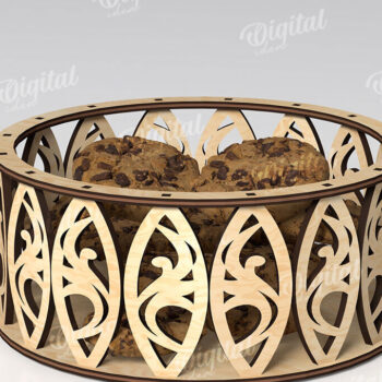 Intra απο ξύλο plywood 3mm-4mm πάχος – Στρογγυλά διακοσμητικά κουτιά Δέσμη κοπής με λέιζερ Δίασταση  20x20 cm INTRAFABR-111426216 - Image 11