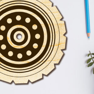 Intra απο ξύλο plywood 3mm-4mm πάχος – Στρογγυλή διακοσμητική λίμα κοπής σουβέρ Δίασταση  20x20 cm INTRAFABR-101934408