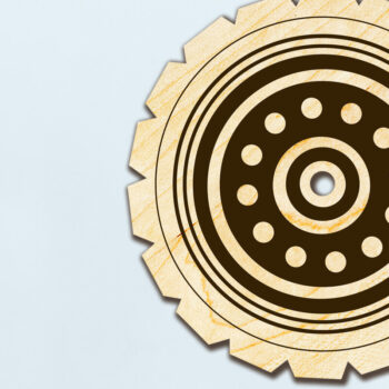 Intra απο ξύλο plywood 3mm-4mm πάχος – Στρογγυλή διακοσμητική λίμα κοπής σουβέρ Δίασταση  20x20 cm INTRAFABR-101934408 - Image 2