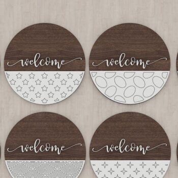 Intra απο ξύλο plywood 3mm-4mm πάχος – Κρεμάστρα στρογγυλής πόρτας και αρχεία μοτίβων Δίασταση 20x20 cm INTRAFABR-41626888 - Image 1