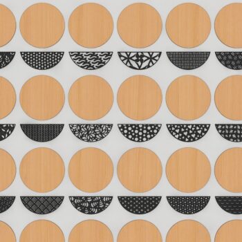 Intra απο ξύλο plywood 3mm-4mm πάχος – Στρογγυλή κρεμάστρα πόρτας Μοτίβο επιγραφών καλωσορίσματος Δίασταση 20x20 cm INTRAFABR-41729453 - Image 2