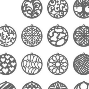 Intra απο ξύλο plywood 3mm-4mm πάχος – Στρογγυλά σκουλαρίκια Bundle, Δίασταση  5x5 cm INTRAFABR-34874758 - Image 2