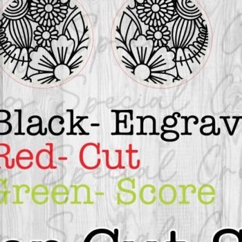 Intra απο ξύλο plywood 3mm-4mm πάχος – Στρογγυλά φλοράλ σκουλαρίκια Δίασταση  5x5 cm INTRAFABR-94863089 - Image 3