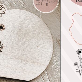 Intra απο ξύλο plywood 3mm-4mm πάχος – Στρογγυλό Floral Πλαίσιο Δίασταση 20x20 cm INTRAFABR-70928520 - Image 1