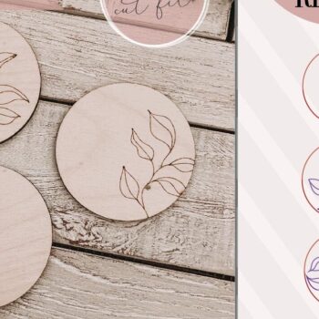 Intra απο ξύλο plywood 3mm-4mm πάχος – Στρογγυλό Floral Πλαίσιο Δίασταση 20x20 cm INTRAFABR-70610863 - Image 1