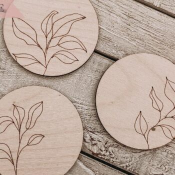 Intra απο ξύλο plywood 3mm-4mm πάχος – Στρογγυλό Floral Πλαίσιο Δίασταση 20x20 cm INTRAFABR-70610863 - Image 3