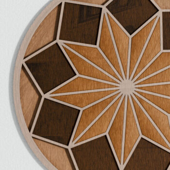 Intra απο ξύλο plywood 3mm-4mm πάχος – Στρογγυλή Γεωμετρική Ξύλινη Τέχνη τοίχου Δίασταση 40x30 cm INTRAFABR-94323079 - Image 1