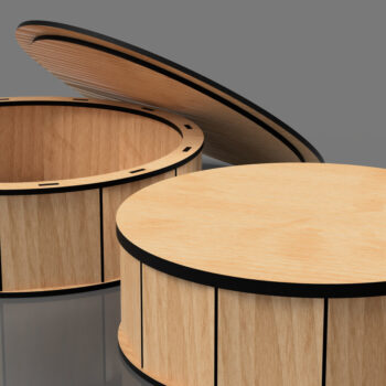 Intra απο ξύλο plywood 3mm-4mm πάχος – Αρχεία στρογγυλών κουτιών δώρου, κοπής με λέιζερ Δίασταση  20x20 cm INTRAFABR-99394348 - Image 8