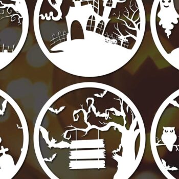 Intra απο ξύλο plywood 3mm-4mm πάχος – Στρογγυλή δέσμη για Halloween Decor Δίασταση  20x20 cm INTRAFABR-78160991 - Image 1