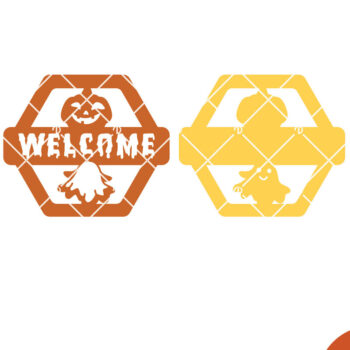 Intra απο ξύλο plywood 3mm-4mm πάχος – Στρογγυλή πινακίδα πόρτας αποκριών με φάντασμα Δίασταση  20x20 cm INTRAFABR-107545350 - Image 3