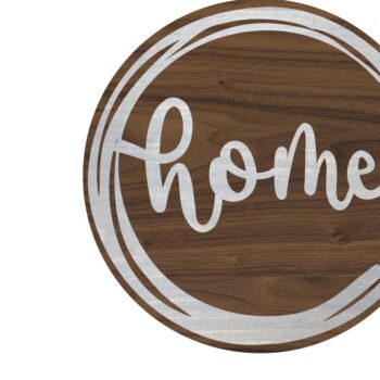 Intra απο ξύλο plywood 3mm-4mm πάχος – Στρογγυλή πινακίδα τοίχου σπιτιού Δίασταση 40x30 cm INTRAFABR-9779116 - Image 1