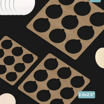 Intra απο ξύλο plywood 3mm-4mm πάχος – Πρότυπο λέιζερ Jig Bundle Round Jig Bundle 151 Δίασταση  20x20 cm INTRAFABR-118154732 - Image 1