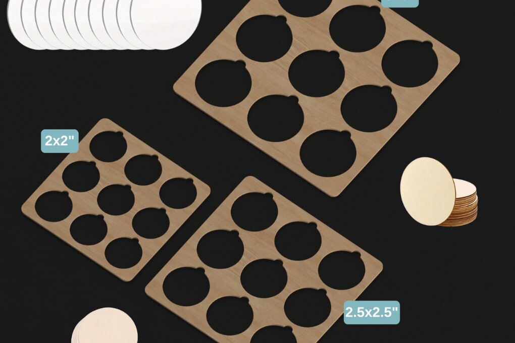 Intra απο ξύλο plywood 3mm-4mm πάχος – Πρότυπο λέιζερ Jig Bundle Round Jig Bundle 151 Δίασταση  20x20 cm INTRAFABR-118154732