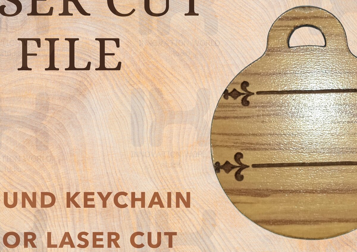 Intra απο ξύλο plywood 3mm-4mm πάχος – Στρογγυλό μπρελόκ για Δίασταση  5x5 cm INTRAFABR-82246541