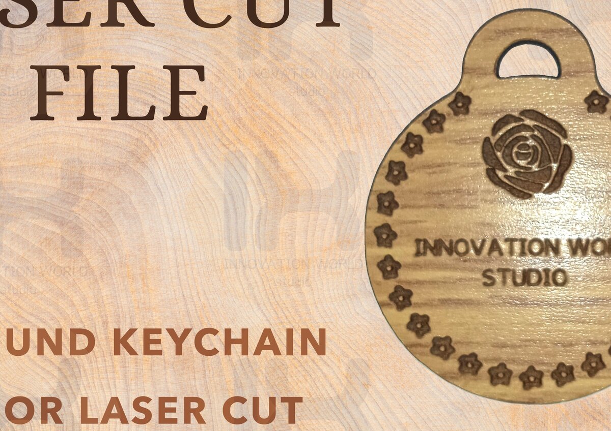 Intra απο ξύλο plywood 3mm-4mm πάχος – Στρογγυλό μπρελόκ για Δίασταση  5x5 cm INTRAFABR-82243390