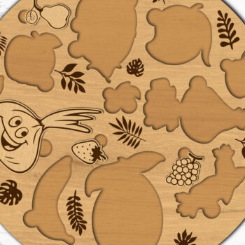 Intra απο ξύλο plywood 3mm-4mm πάχος – Στρογγυλή δέσμη παιδικών παζλ Δίασταση  20x20 cm INTRAFABR-71620793 - Image 5