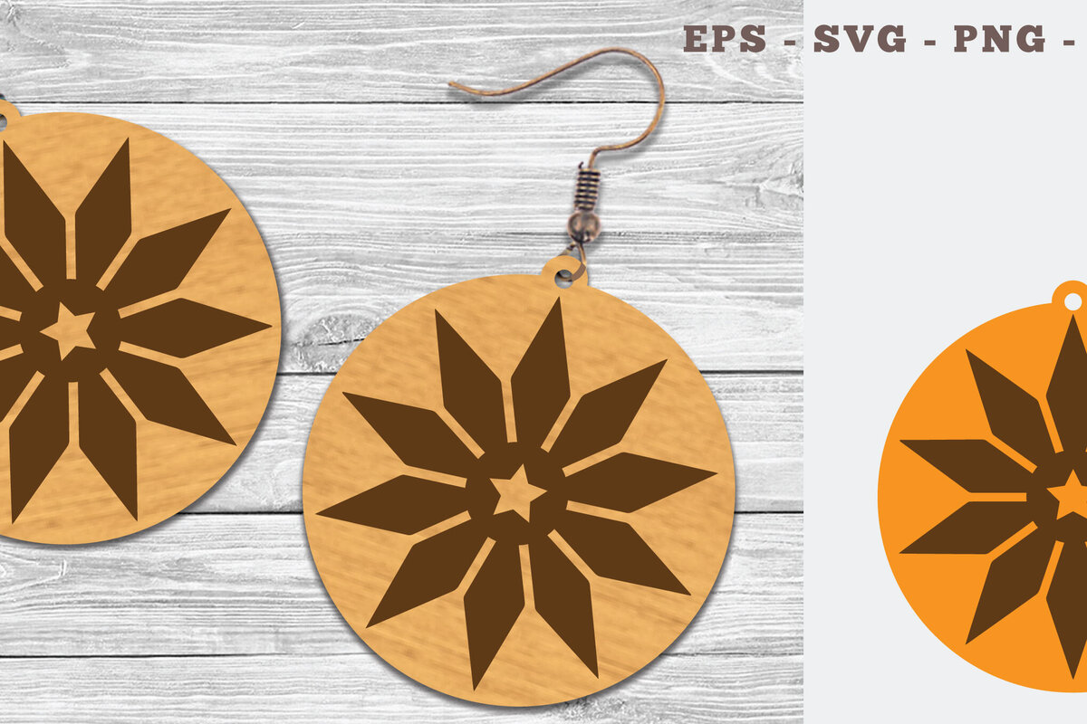 Intra απο ξύλο plywood 3mm-4mm πάχος – Στρογγυλά σκουλαρίκια κοπής με λέιζερ 10 Δίασταση  5x5 cm INTRAFABR-106747667