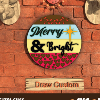 Intra απο ξύλο plywood 3mm-4mm πάχος – Στρογγυλή εύθυμη και φωτεινή πινακίδα, Vintage Δίασταση 20x20 cm INTRAFABR-42041913 - Image 1