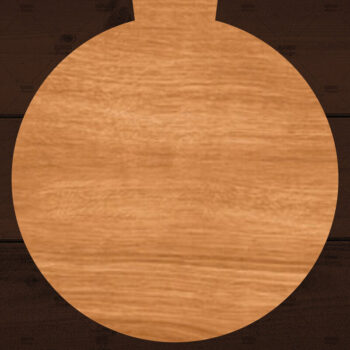 Intra απο ξύλο plywood 3mm-4mm πάχος – Στρογγυλό στολίδι, Χριστούγεννα Δίασταση  20x20 cm INTRAFABR-110908779 - Image 1