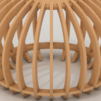 Intra απο ξύλο plywood 3mm-4mm πάχος – Στρογγυλός Οβάλ Ξύλος Κρεμαστός Φωτιστικός Πολυέλαιος Δίασταση  20x20 cm INTRAFABR-53991196 - Image 3