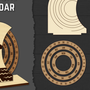 Intra απο ξύλο plywood 3mm-4mm πάχος – Στρογγυλό Πακέτο Διαρκούς Ημερολογίου με Lasercut Δίασταση  20x20 cm INTRAFABR-119939741 - Image 10